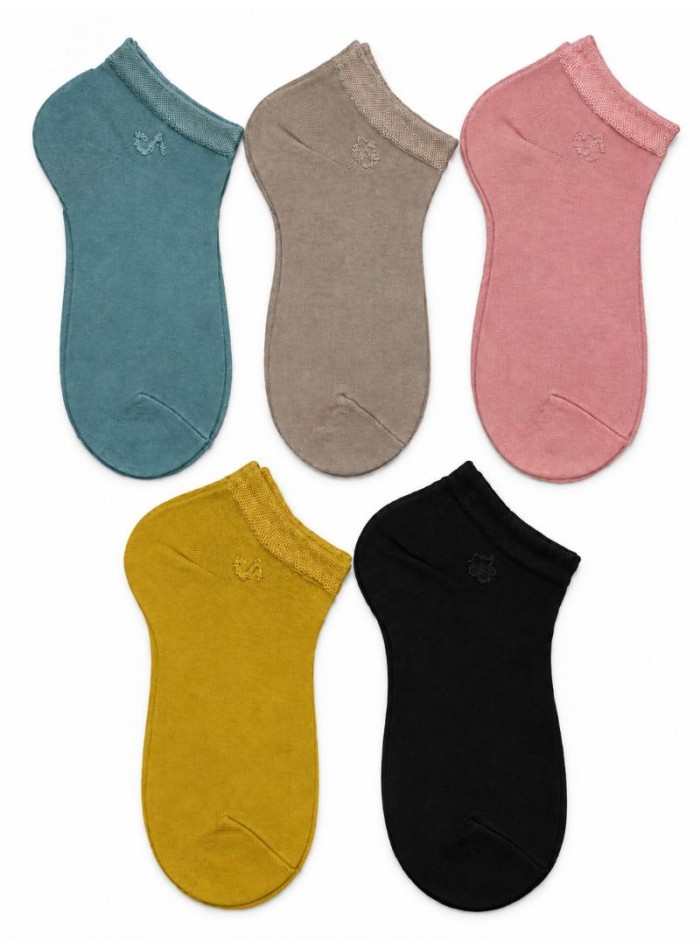Set de 5 perechi sosete de bambus